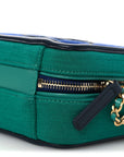 Jersey Quilted Small CC Filigree Vanity Case Blue Green