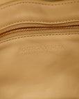 Gloss Calfskin Croc Embossed Intreccio Cassette Crossbody Bag Praline