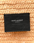 Raffia Calfskin Rive Gauche Tote Naturale Black