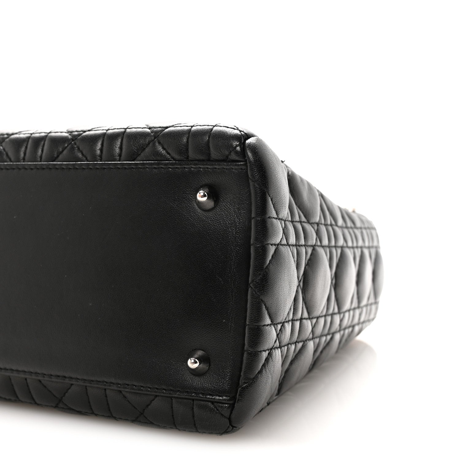 Lambskin Cannage Medium Lady D1OR Black