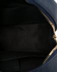 Caviar Quilted Round Filigree Crossbody Navy Black