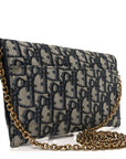 Oblique Small Saddle Chain Pouch Blue