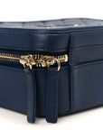 Caviar Quilted Medium CC Filigree Vanity Case Navy