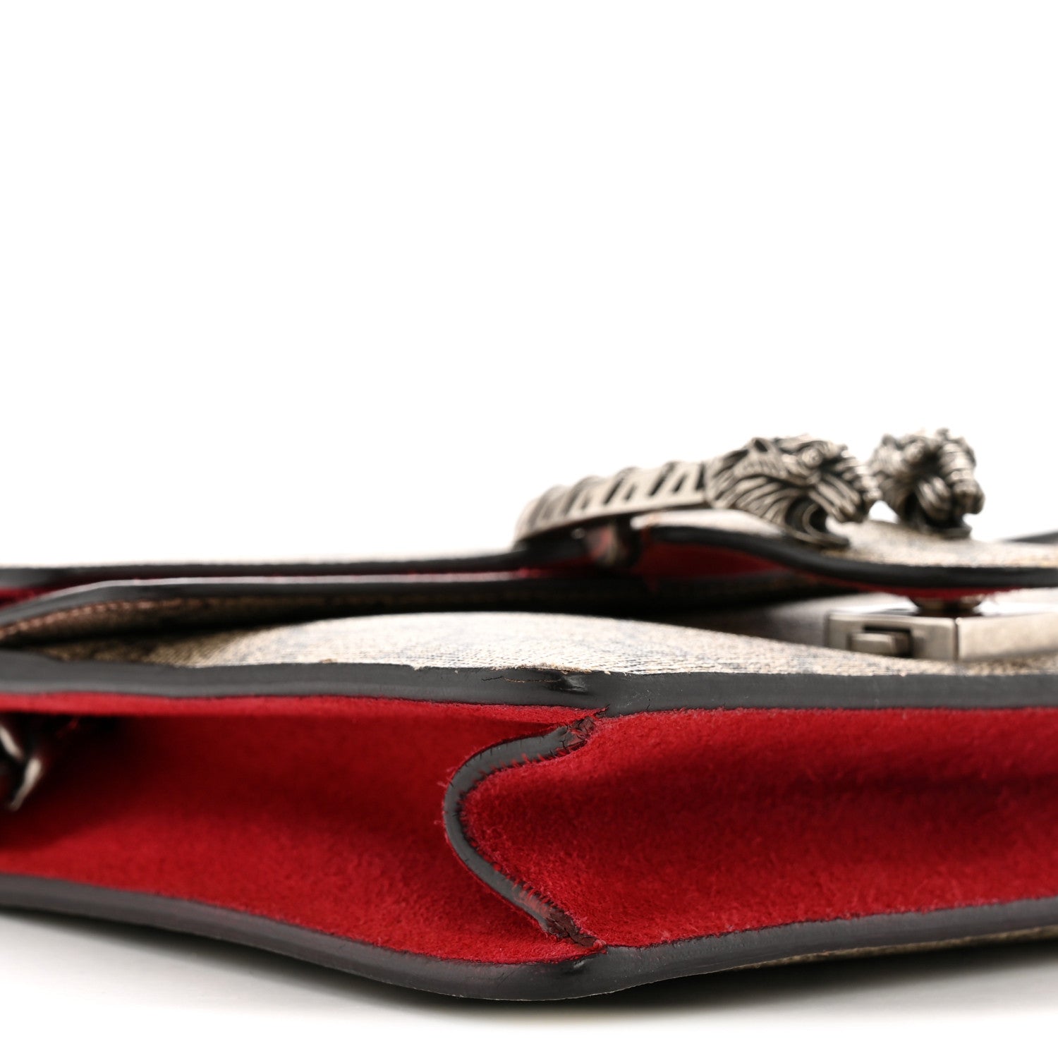 GG Supreme Monogram Mini Dionysus Shoulder Bag Hibiscus Red
