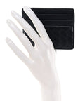 Nappa Intrecciato Card Holder Deep Blue
