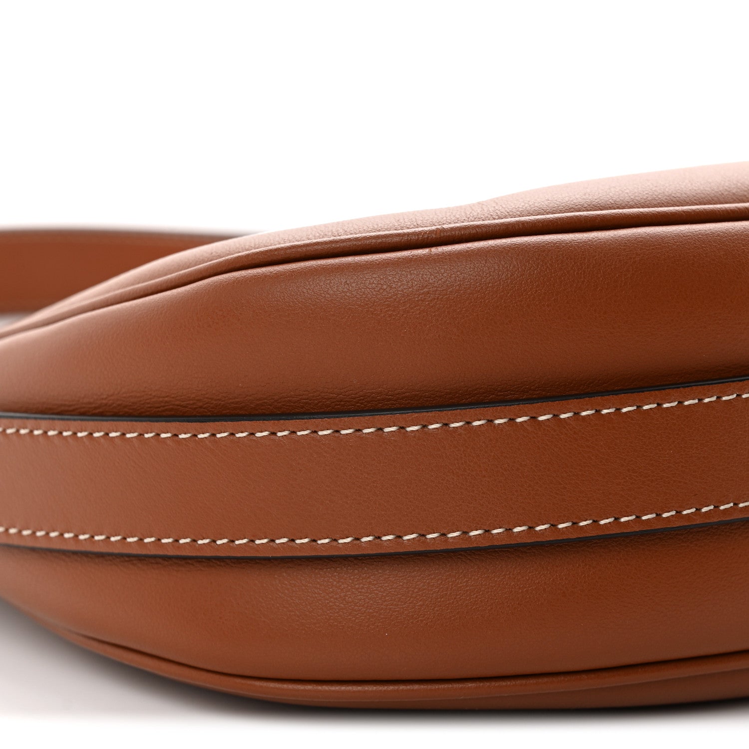Smooth Calfskin Medium Strap Ava Shoulder Bag Tan
