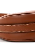 Smooth Calfskin Medium Strap Ava Shoulder Bag Tan