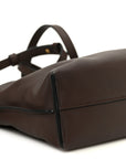 Nappa Flamenco Knot Clutch Chocolate