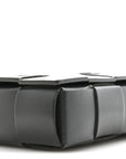 Calfskin Maxi Intreccio Cassette With Strap Bag Dark Green