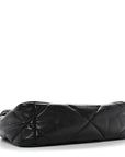 Goatskin Quilted Medium CHNL 19 Flap Black