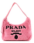 Terry Cloth Mini Re-Edition 2000 Bag Petalo Black
