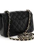 Caviar Quilted Mini Rectangular Flap Black
