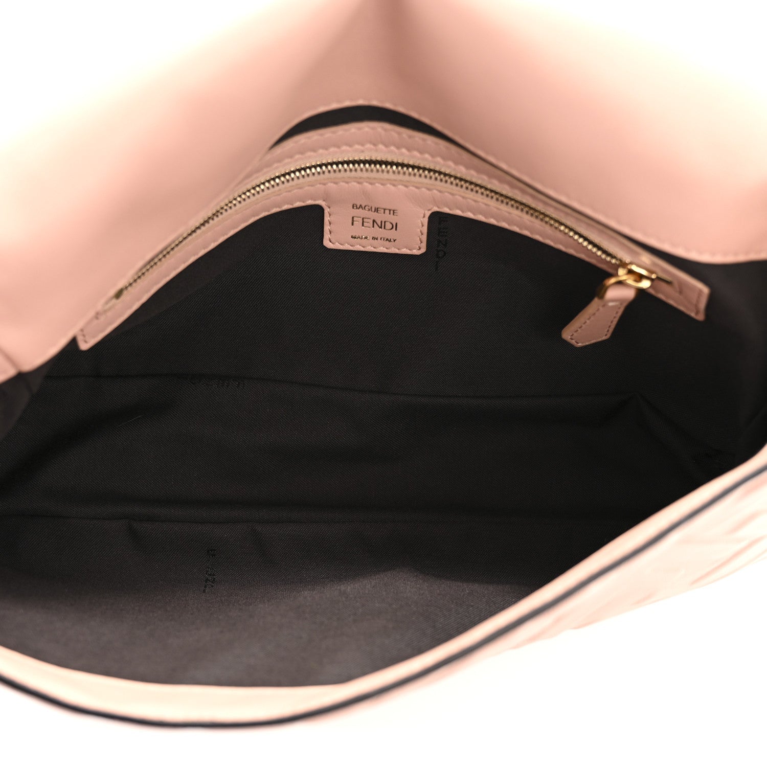 Nappa FF 1974 Embossed Baguette Rosa Bourbon