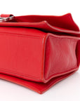 Arena Calfskin Small Crush Chain Bag Tomato Red