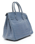 Matte Porosus Crocodile Birkin 30 Bleu Brighton