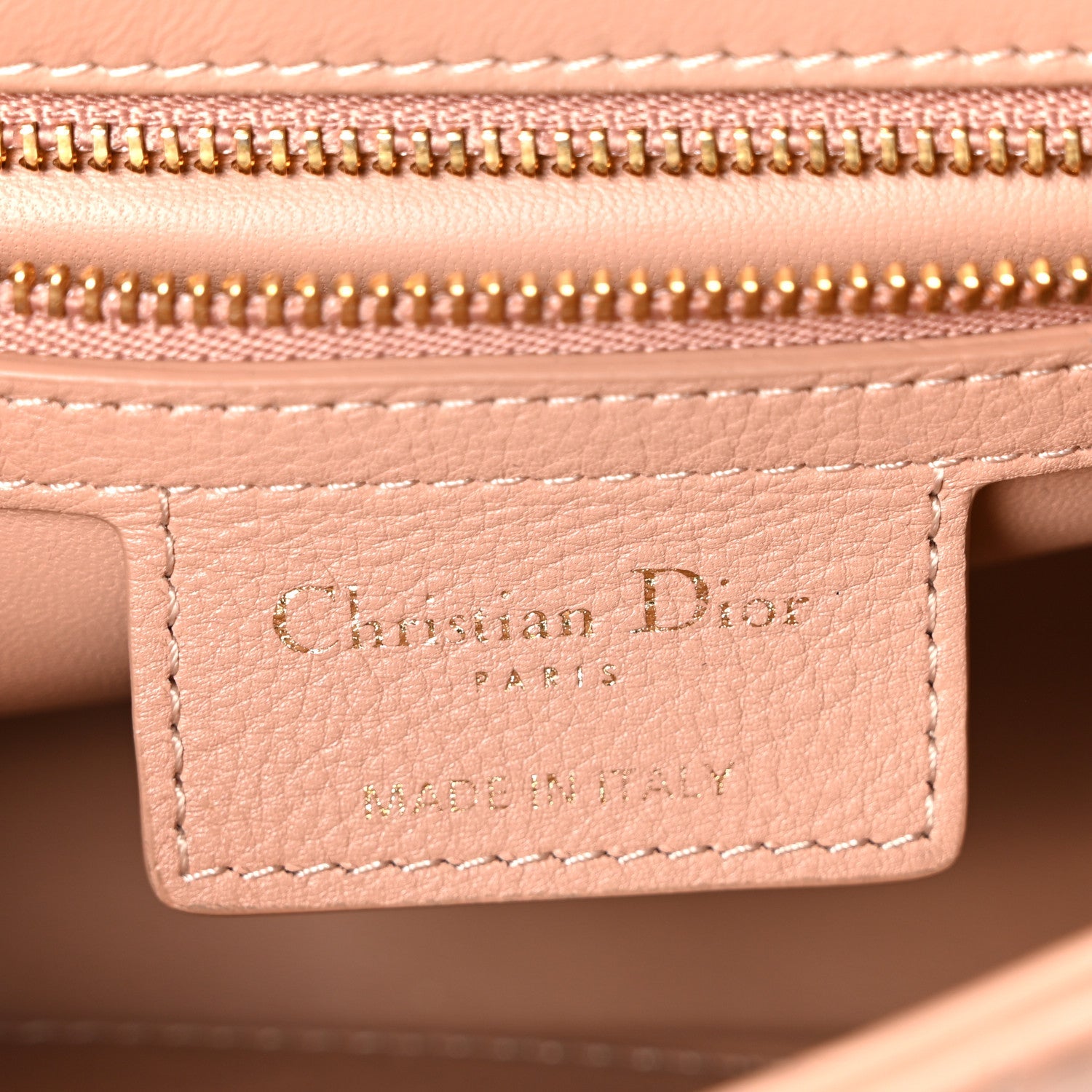 Calfskin Cannage Small Caro Bag Rose De Vents