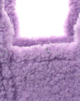 Polyester Cotton Small The Teddy Traveler Tote Bag Lilac