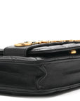 Calfskin Quilted Enchained Wallet On Chain WOC Black