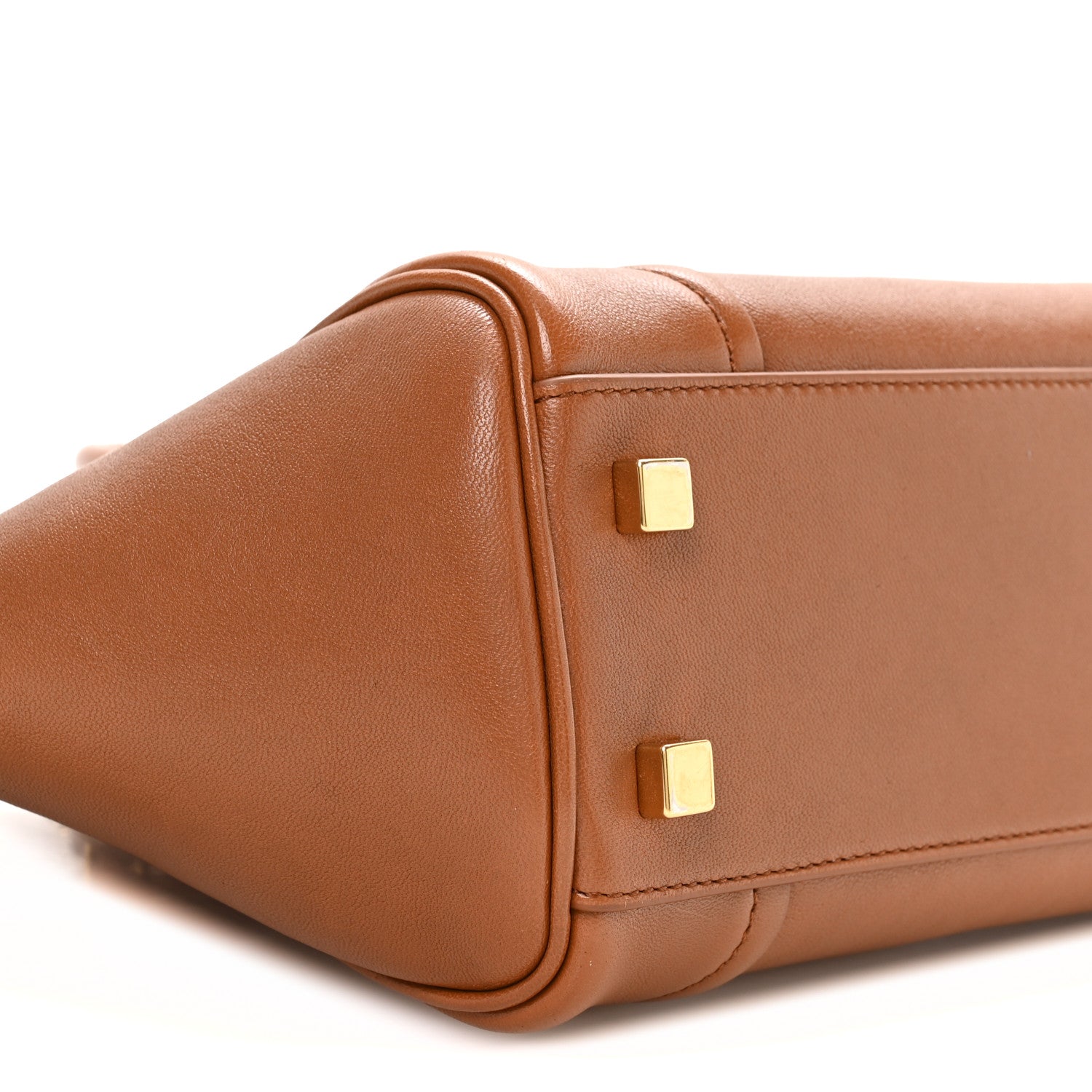 Supple Shiny Lambskin Little New Luggage Soft Tan