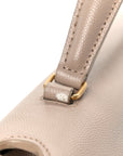 Grain de Poudre Medium Classic Monogram Cassandra Top Handle Dark Beige