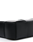 Calfskin Maxi Intrecciato Cassette Pouch On Strap Black