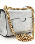 Galassia Small Padlock Shoulder Bag Argento