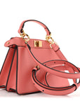 Shiny Nappa Petite Peekaboo I SEE U Satchel Rosa Pesca
