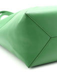 Shiny Calfskin XL Puzzle Fold Tote Tropical Green