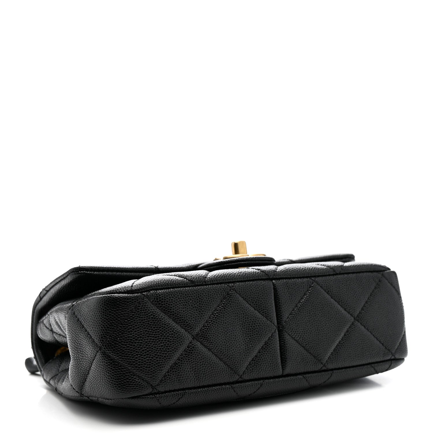 Caviar Quilted Funky Match Mini Flap Black