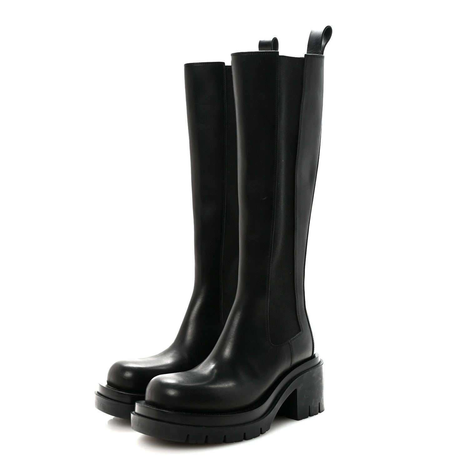 Calfskin The Lug Chelsea 30/70mm Tall Boots 36.5 Black