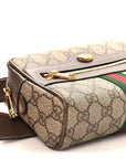 GG Supreme Monogram Web Small Ophidia Belt Bag 85 34 Dark Brown