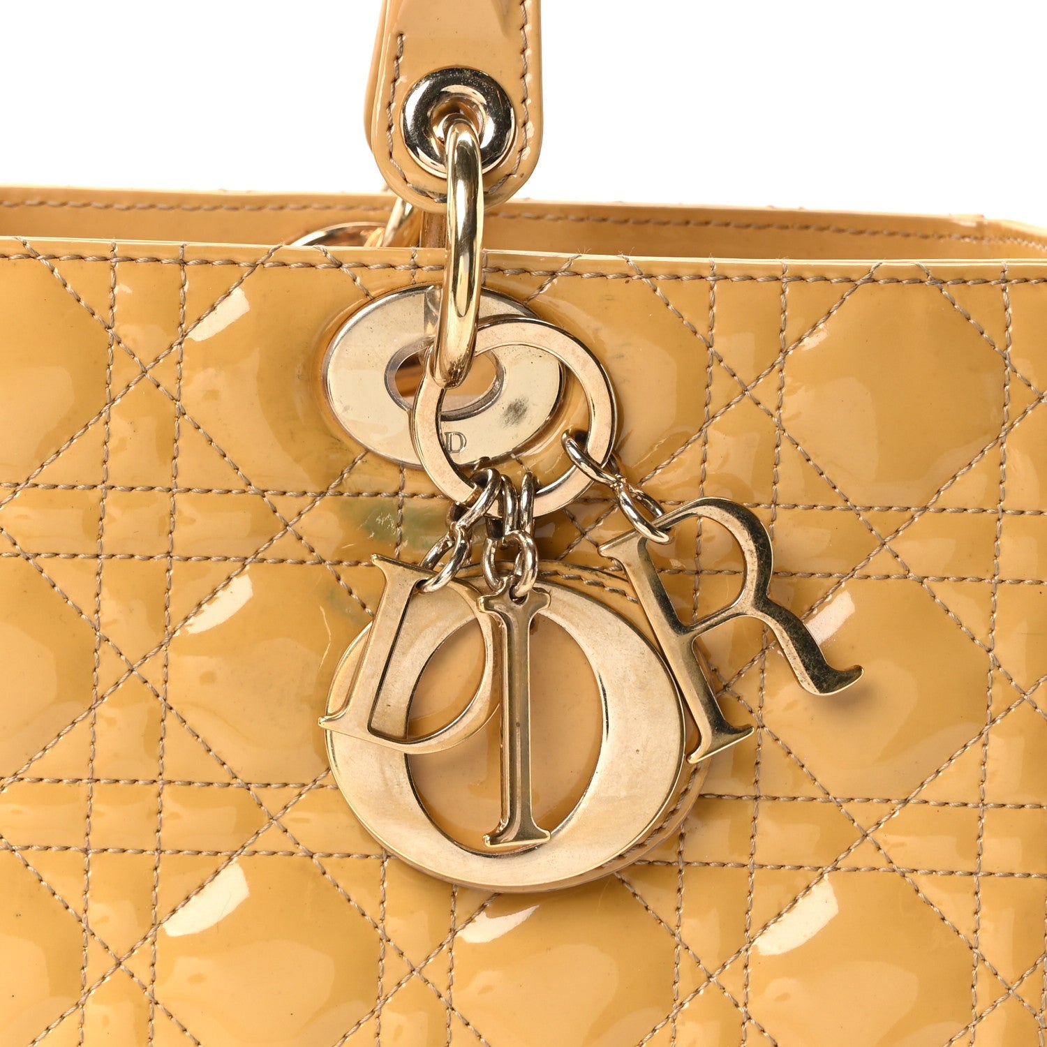 Patent Cannage Large Lady D1OR Beige