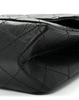 Aged Calfskin Quilted 2.55 Reissue 227 Flap Black