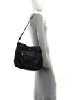 Vitello Daino Shopping Tote Black