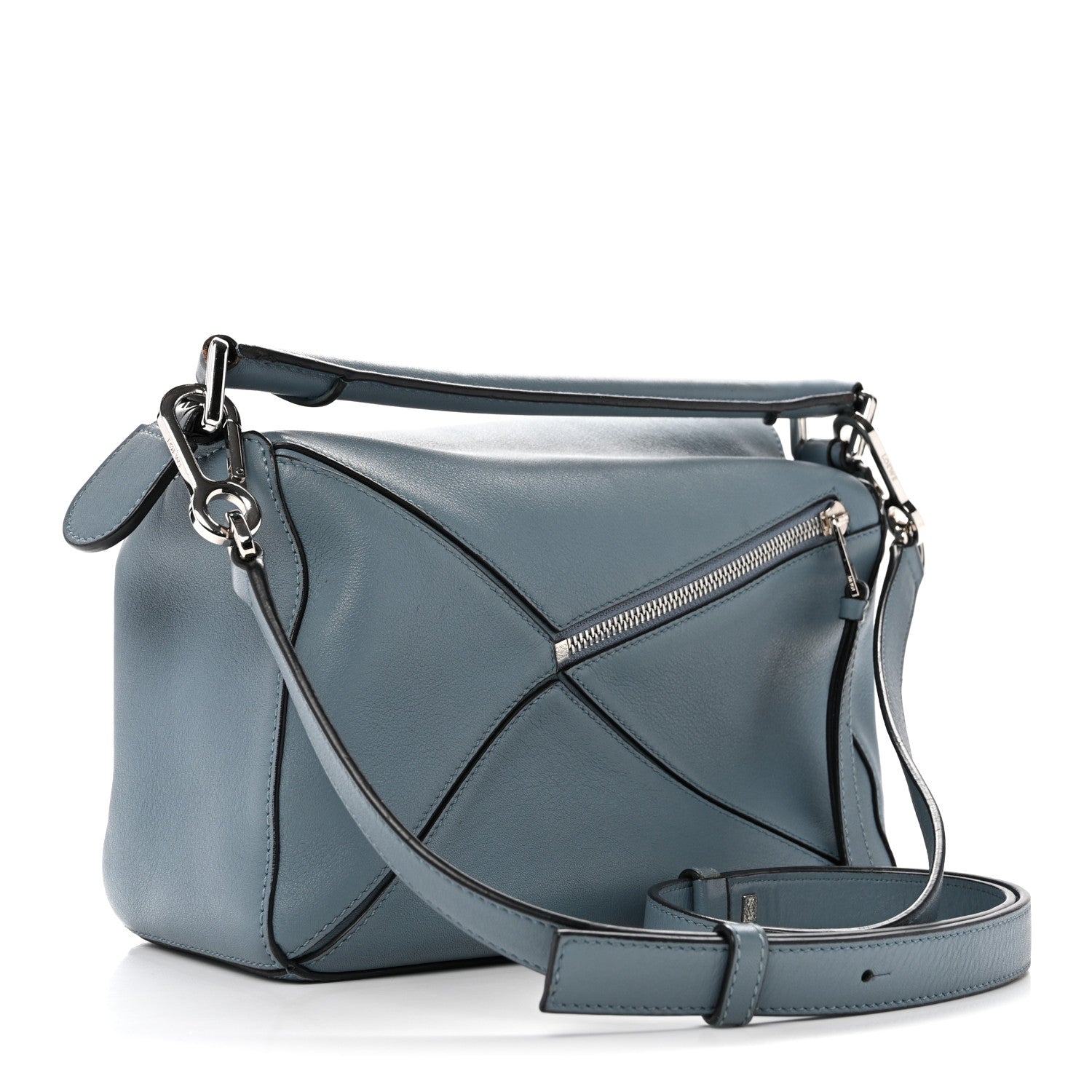 Calfskin Small Puzzle Bag Stone Blue