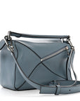 Calfskin Small Puzzle Bag Stone Blue