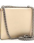 Textured Calfskin Crystal Mini Dionysus Shoulder Bag Mystic White
