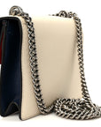 Calfskin Crystal Snake Embroidered Mini Dionysus Shoulder Bag Mystic White Hibiscus Red Blue Agata