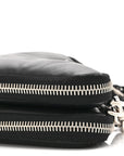Nappa Soft Padded Mini Triangle Crossbody Pouch Black