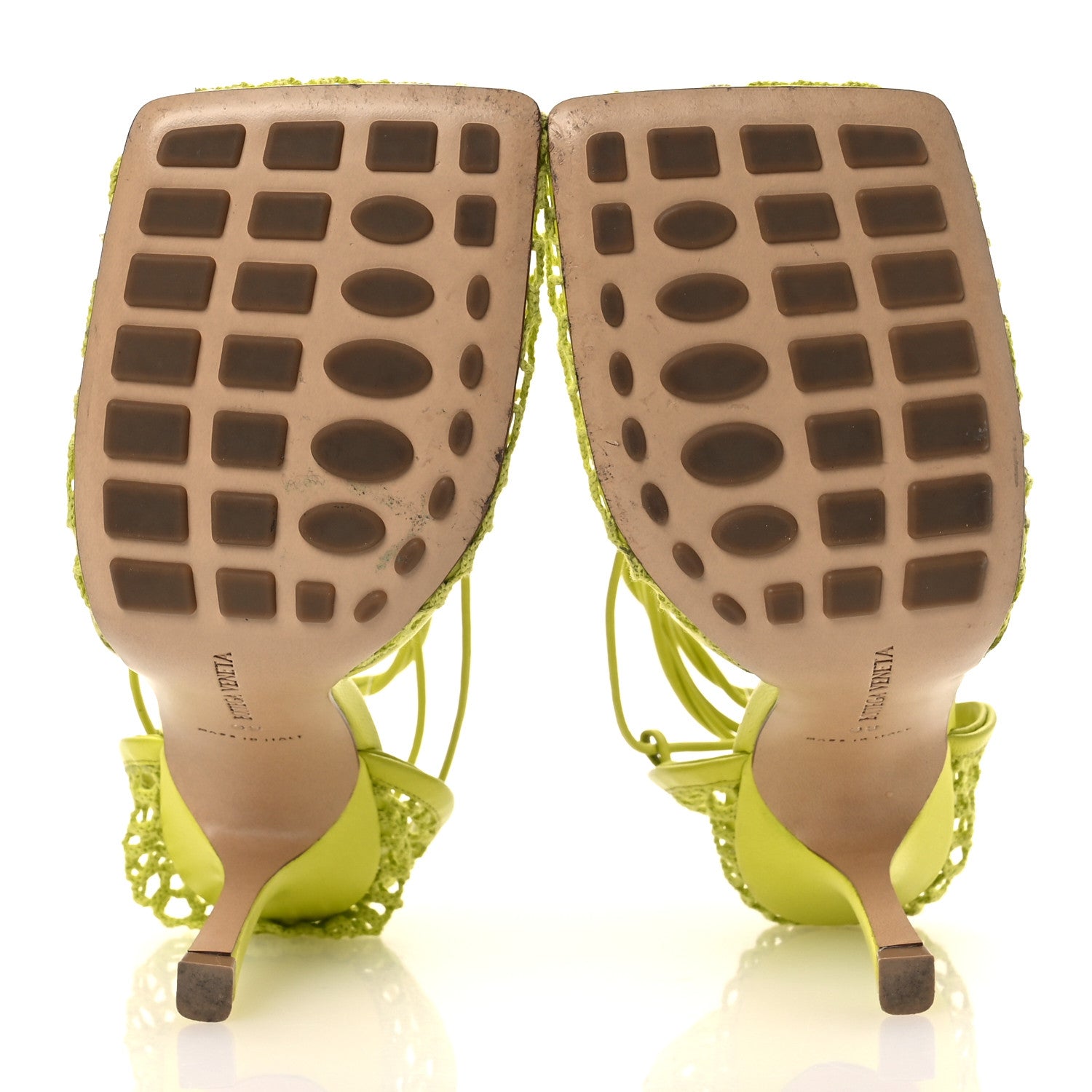 Mesh Nappa Stretch Ankle Tie Sandals 39 Kiwi