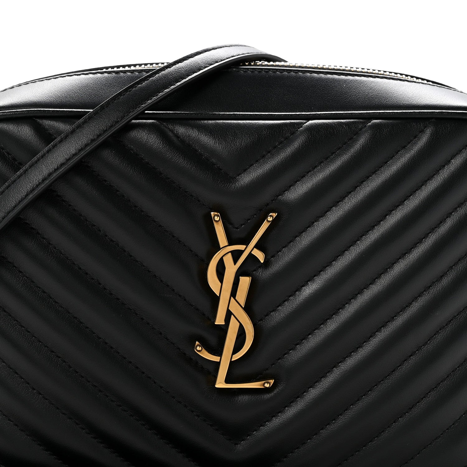 Calfskin Matelasse Monogram Lou Camera Bag Black