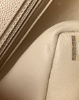 Caviar Quilted Mini Rectangular Flap Light Beige