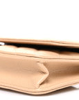Caviar Quilted Wallet on Chain WOC Beige