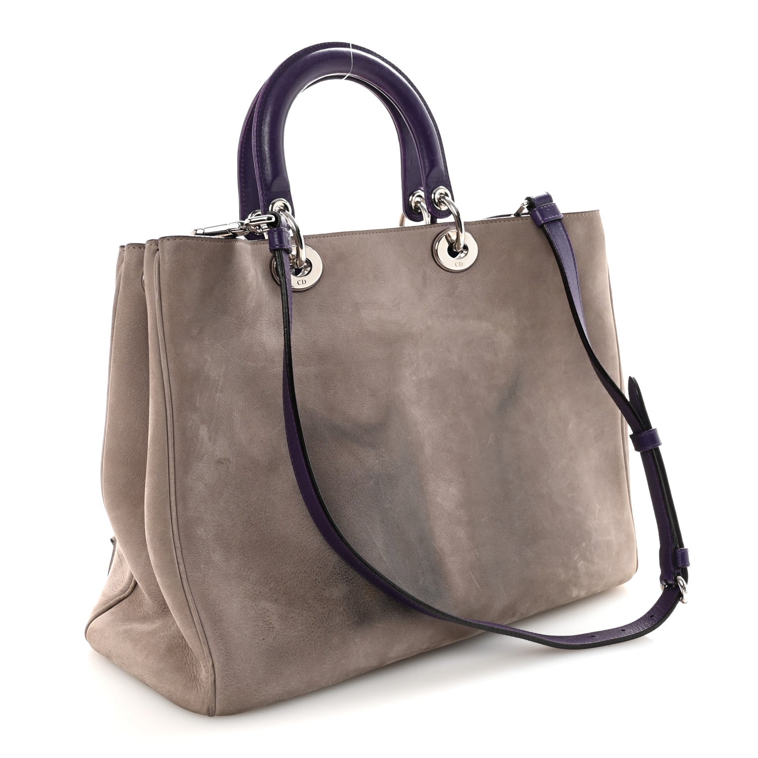 Suede Large D1ORissimo Tote Purple