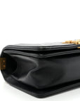 Lambskin Quilted Small Boy Flap Black