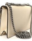 Dollar Calfskin Crystal Small Dionysus Shoulder Bag Mystic White