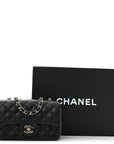 Caviar Quilted Mini Rectangular Flap Black