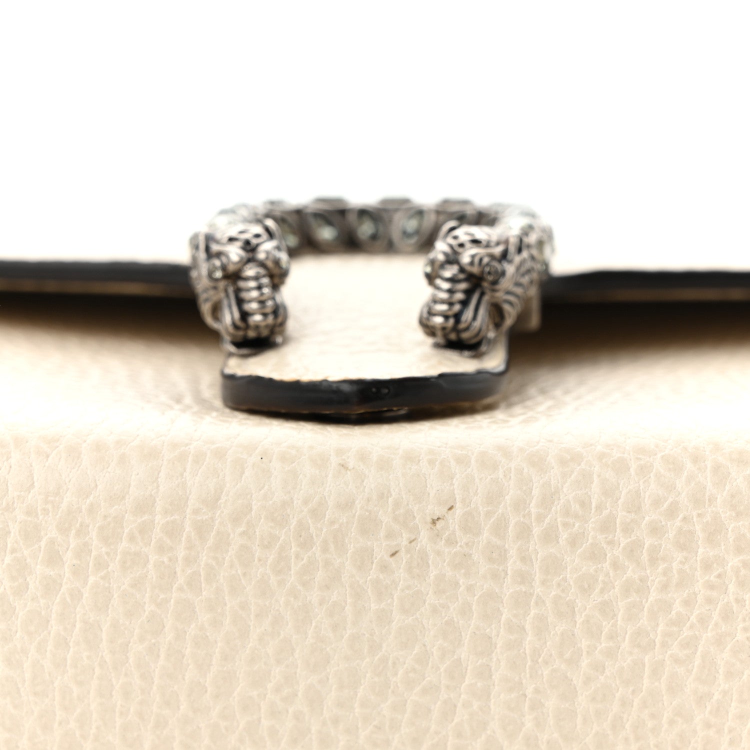 Dollar Calfskin Mini Dionysus Chain Wallet Mystic White