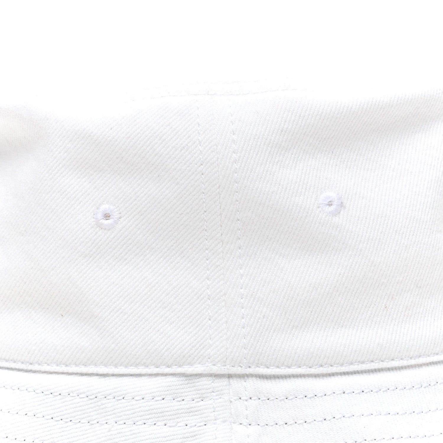 Denim Logo Bucket Hat M White