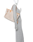 Damier Azur Neo Neverfull MM Rose Ballerine
